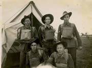 Soldiers in full kit, c. 1943. Credit: Gildersleeve.